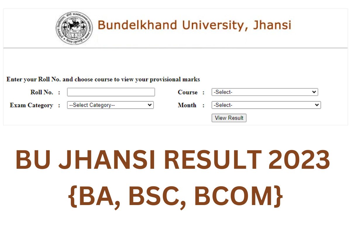 BU Jhansi Result 2024, Bundelkhand University BA, Bsc,Bcom Result Link