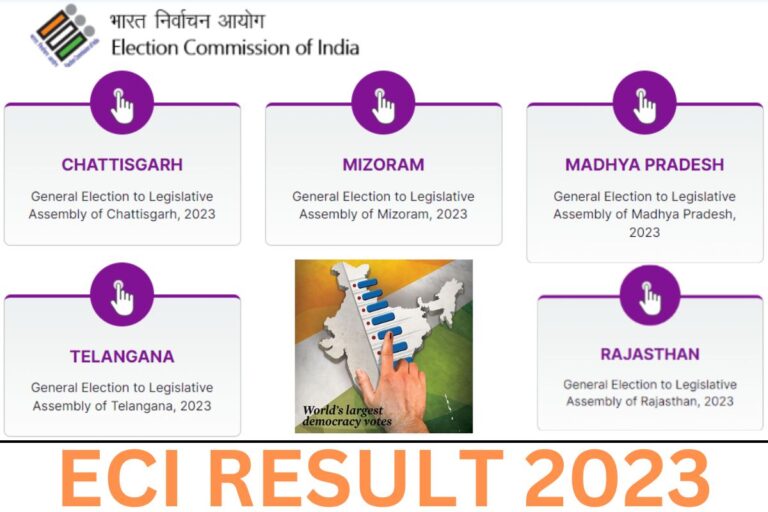 eci.gov.in Result 2023 Rajasthan, TS, CG, MP Election Results (Out)