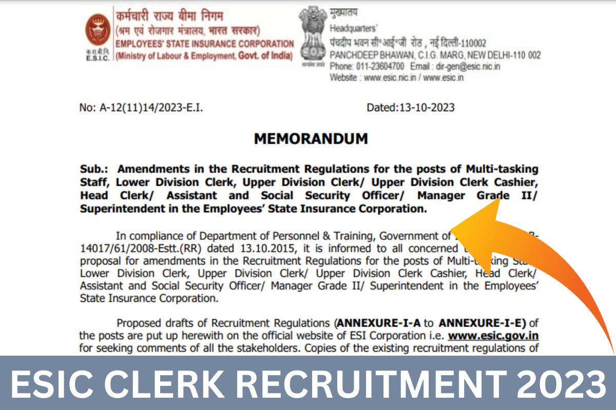 esic-clerk-recruitment-2023-udc-notification-vacancy-apply-online