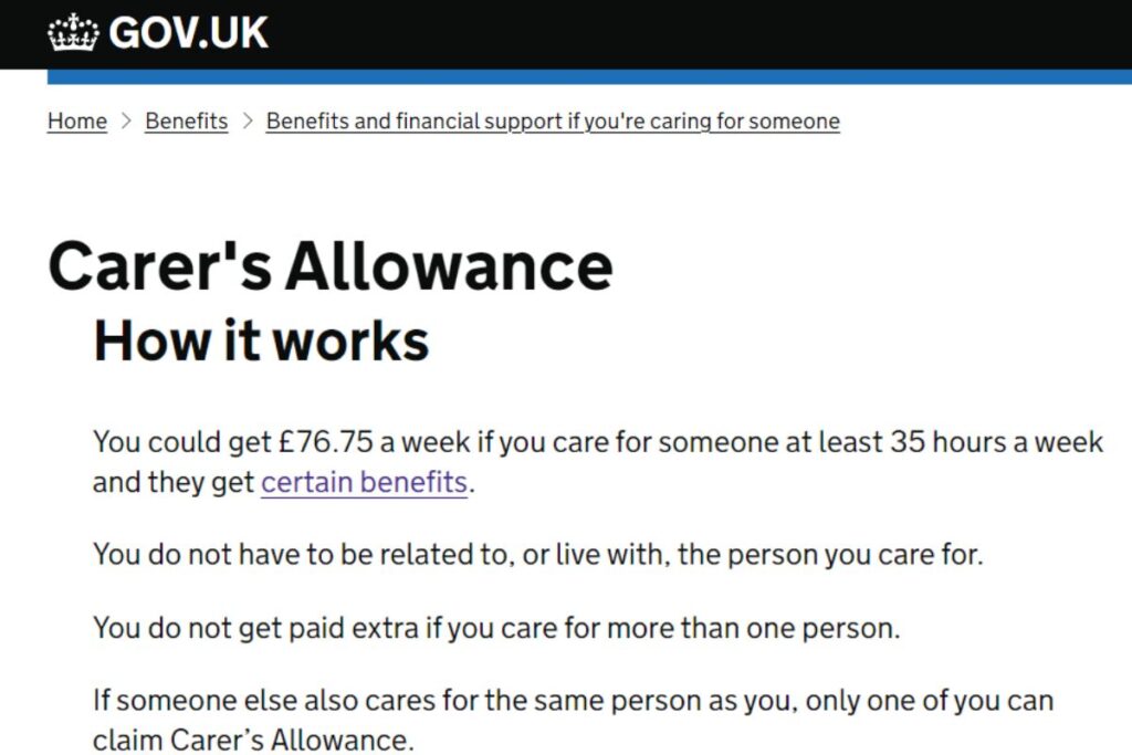 Carers Allowance, Eligibility, Amount, How to Claim