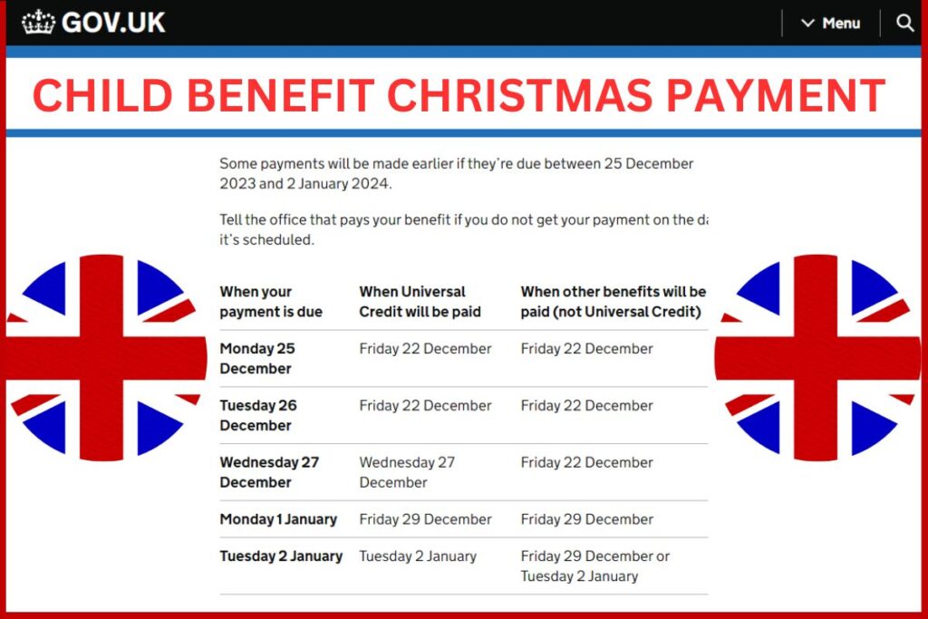 Child Benefit Christmas Payment