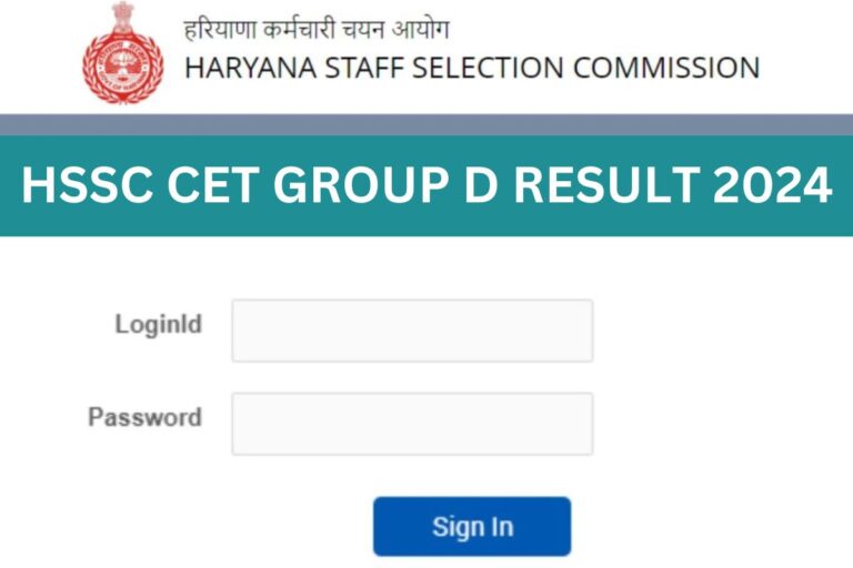 HSSC CET Group D Result 2024 (Out), Cut Off Marks, Merit List Date