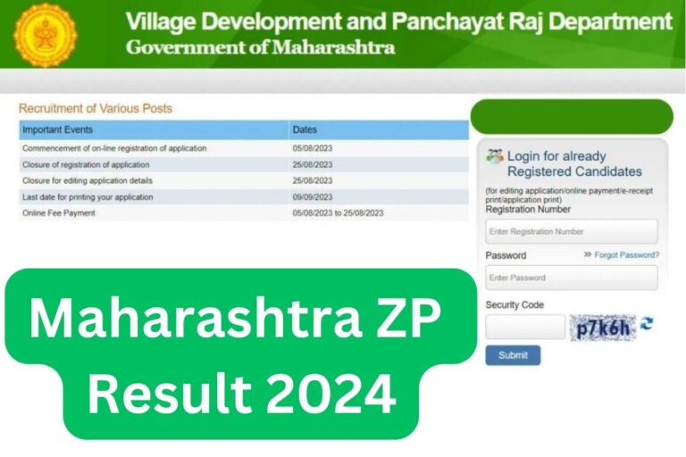 Maharashtra ZP Result 2024 Date, Zila Parishad Cut Off Marks, Merit List