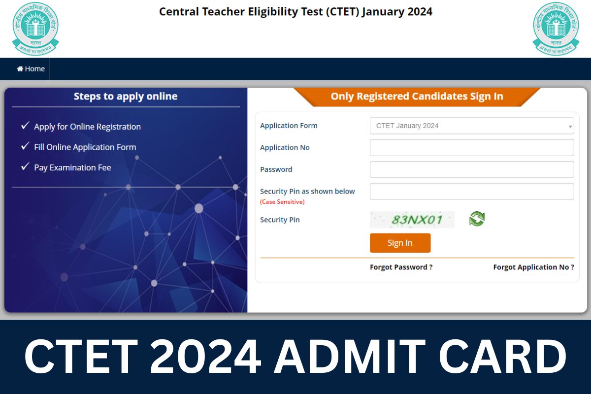 CTET 2024 Admit Card - Ctet.nic.in Hall Ticket Download Link