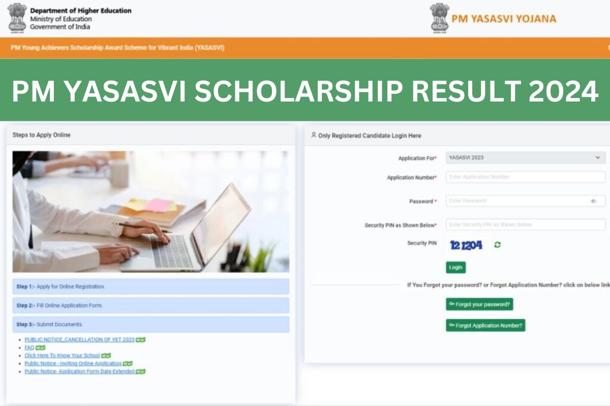 PM Yasasvi Scholarship Result 2024 Date, Yashasvi Merit List @ yet.nta